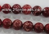 CDT823 15.5 inches 10mm round dyed aqua terra jasper beads wholesale