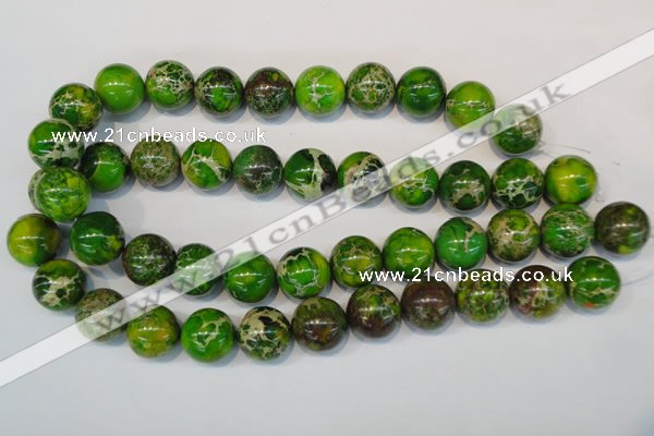 CDT84 15.5 inches 18mm round dyed aqua terra jasper beads