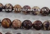 CDT844 15.5 inches 12mm round dyed aqua terra jasper beads wholesale