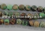 CDT851 15.5 inches 6mm round dyed aqua terra jasper beads wholesale