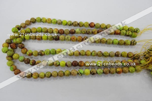 CDT863 15.5 inches 10mm round dyed aqua terra jasper beads wholesale