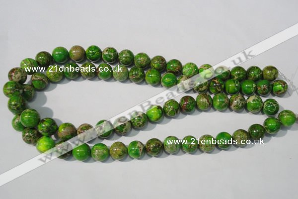 CDT922 15.5 inches 12mm round dyed aqua terra jasper beads