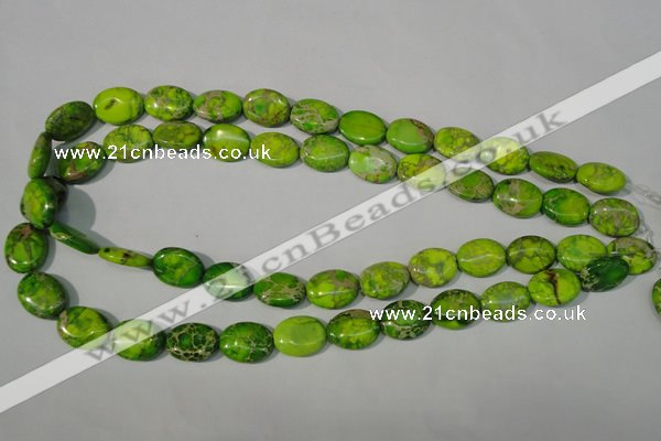 CDT940 15.5 inches 12*16mm oval dyed aqua terra jasper beads