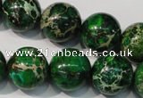CDT958 15.5 inches 18mm round dyed aqua terra jasper beads