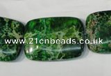 CDT975 15.5 inches 22*30mm rectangle dyed aqua terra jasper beads