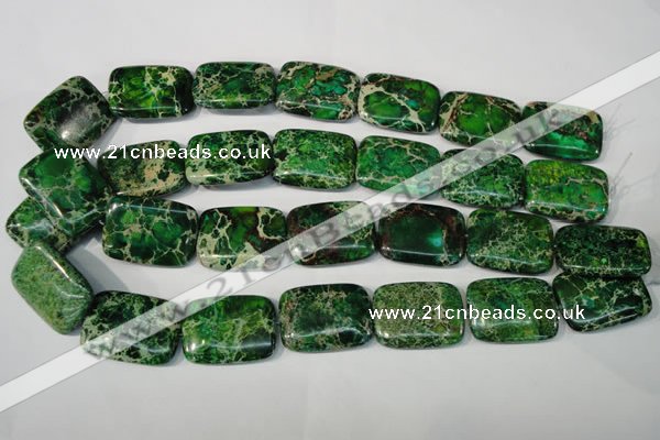 CDT975 15.5 inches 22*30mm rectangle dyed aqua terra jasper beads