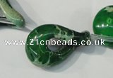 CDT980 15.5 inches 19*29mm petal shaped dyed aqua terra jasper beads