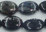 CDU01 15.5 inches 18*25mm oval natural blue dumortierite beads