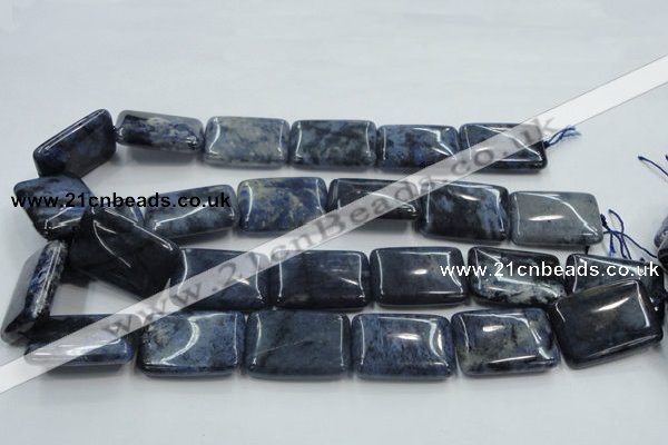 CDU04 15.5 inches 22*32mm rectangle natural blue dumortierite beads