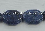 CDU06 15.5 inches 18*25mm octagonal natural blue dumortierite beads