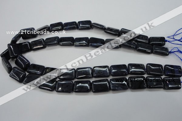 CDU09 15.5 inches 13*18mm rectangle natural blue dumortierite beads