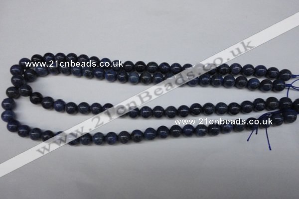 CDU102 15.5 inches 8mm round blue dumortierite beads wholesale