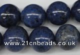 CDU107 15.5 inches 18mm round blue dumortierite beads wholesale