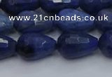 CDU214 15.5 inches 10*15mm faceted teardrop blue dumortierite beads