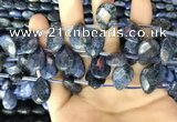 CDU222 Top drilled 10*14mm faceted briolette dumortierite beads