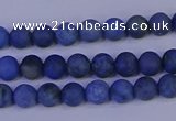 CDU300 15.5 inches 4mm round matte blue dumortierite beads