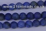 CDU301 15.5 inches 6mm round matte blue dumortierite beads