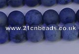 CDU302 15.5 inches 8mm round matte blue dumortierite beads