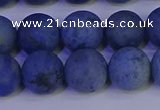 CDU304 15.5 inches 12mm round matte blue dumortierite beads