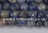 CDU309 15.5 inches 6mm faceted round blue dumortierite beads