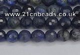 CDU315 15.5 inches 4mm faceted round blue dumortierite beads