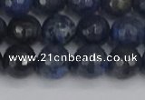 CDU318 15.5 inches 10mm faceted round blue dumortierite beads