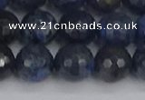 CDU319 15.5 inches 12mm faceted round blue dumortierite beads