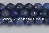 CDU323 15.5 inches 6mm faceted round blue dumortierite beads