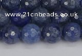 CDU324 15.5 inches 8mm faceted round blue dumortierite beads