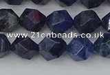 CDU331 15.5 inches 8mm faceted nuggets blue dumortierite beads