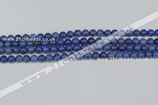 CDU341 15.5 inches 6mm round blue dumortierite beads wholesale