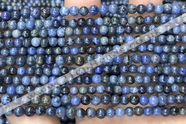 CDU350 15.5 inches 4mm round blue dumortierite beads wholesale