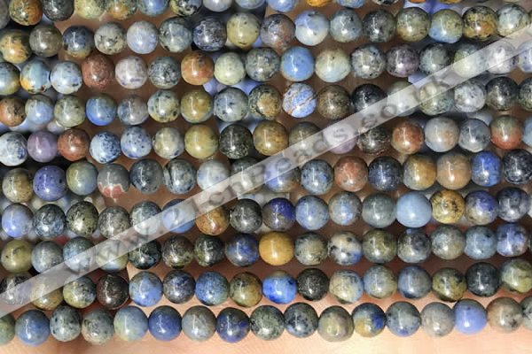 CDU360 15.5 inches 4mm round sunset dumortierite beads wholesale