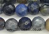 CDU380 15 inches 6mm faceted round dumortierite beads