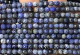 CDU400 15 inches 4mm faceted round dumortierite beads wholesale