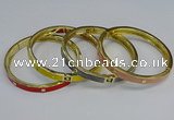 CEB113 7mm width gold plated alloy with enamel bangles wholesale