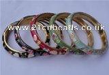 CEB12 5pcs 10mm width gold plated alloy with enamel bangles wholesale