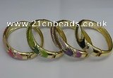 CEB124 16mm width gold plated alloy with enamel bangles wholesale