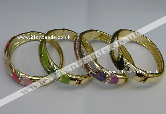 CEB124 16mm width gold plated alloy with enamel bangles wholesale