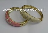 CEB125 16mm width gold plated alloy with enamel bangles wholesale