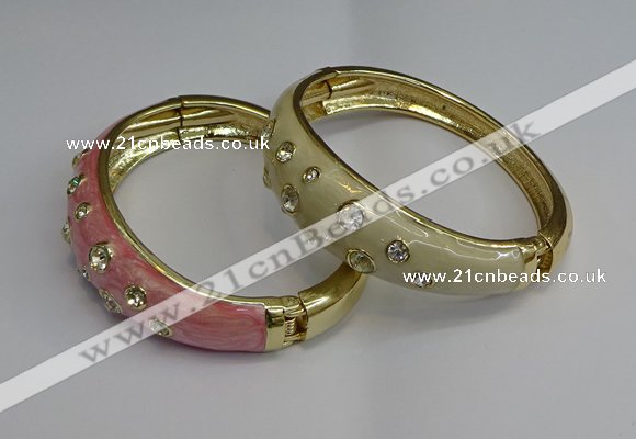 CEB125 16mm width gold plated alloy with enamel bangles wholesale