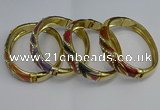 CEB126 16mm width gold plated alloy with enamel bangles wholesale