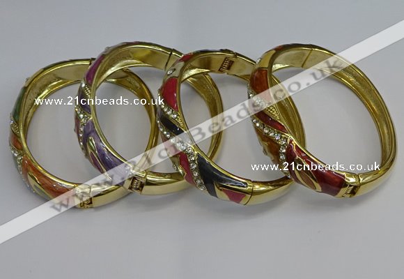 CEB126 16mm width gold plated alloy with enamel bangles wholesale