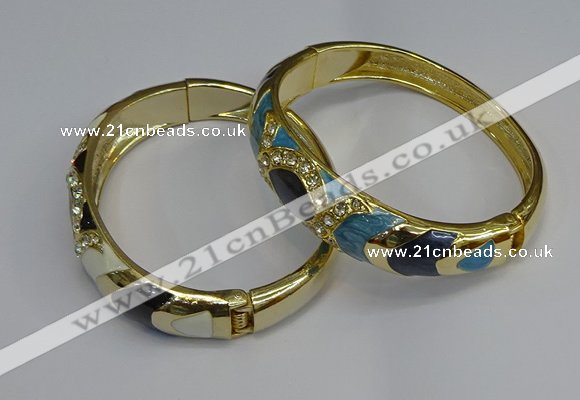 CEB127 16mm width gold plated alloy with enamel bangles wholesale