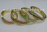 CEB130 17mm width gold plated alloy with enamel bangles wholesale