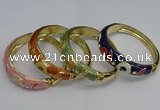 CEB131 16mm width gold plated alloy with enamel bangles wholesale