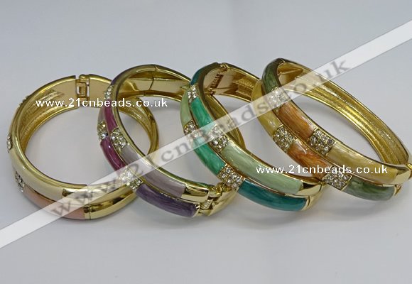 CEB133 16mm width gold plated alloy with enamel bangles wholesale