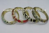 CEB134 16mm width gold plated alloy with enamel bangles wholesale