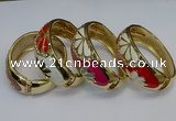 CEB136 26mm width gold plated alloy with enamel bangles wholesale