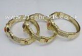 CEB137 22mm width gold plated alloy with enamel bangles wholesale